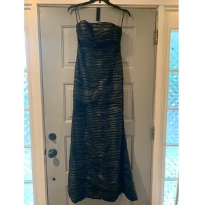 Black Strapless Gown